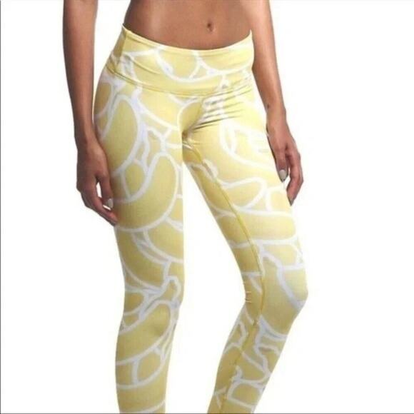 Noli Banana Blondie 7/8 Leggings Bright Yellow White Size M NWT RARE - Picture 3 of 11